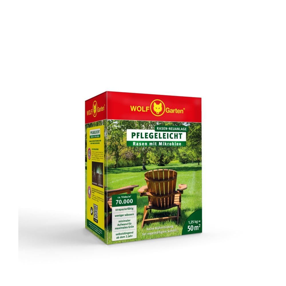 WOLF Rasendünger 76AH1001650 Rasen mit Mikroklee L-MI 50 1.25kg, 1-St.
