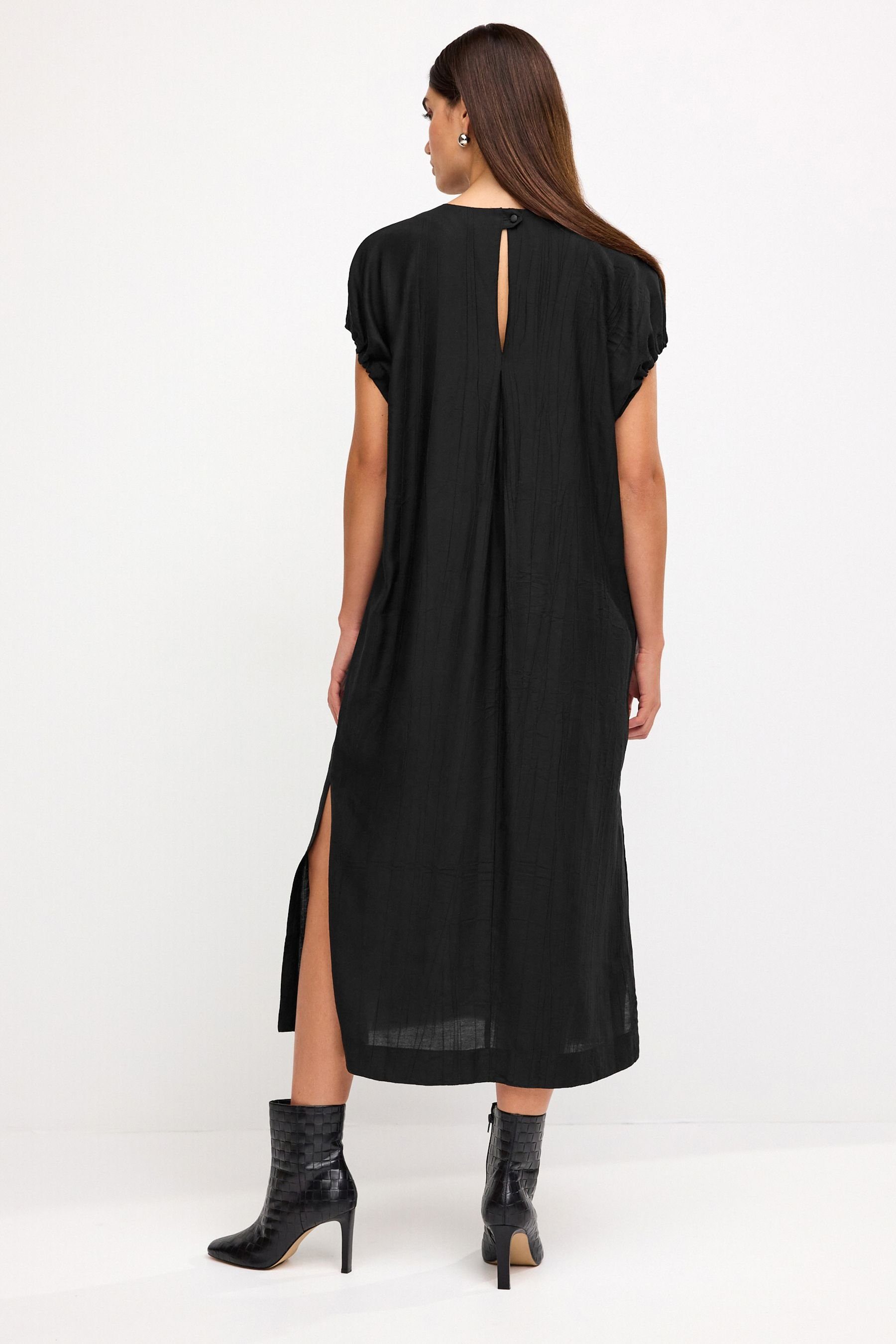 Next Midikleid Kurzärmeliges, gerafftes, enges Midikleid günstig online kaufen