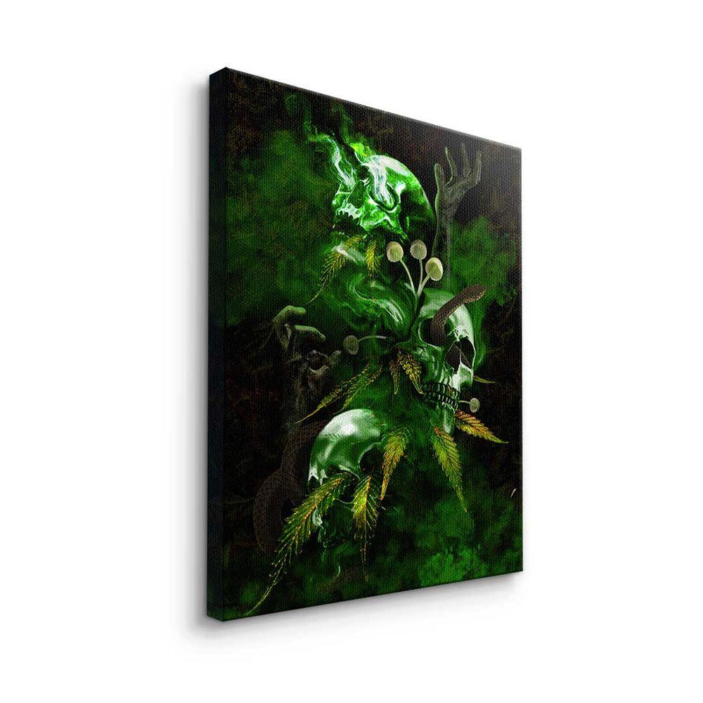 - Leinwandbild Motivation Art DOTCOMCANVAS® Premium Leinwandbild, Death Rahmen Pop - schwarzer Mindset - Green -