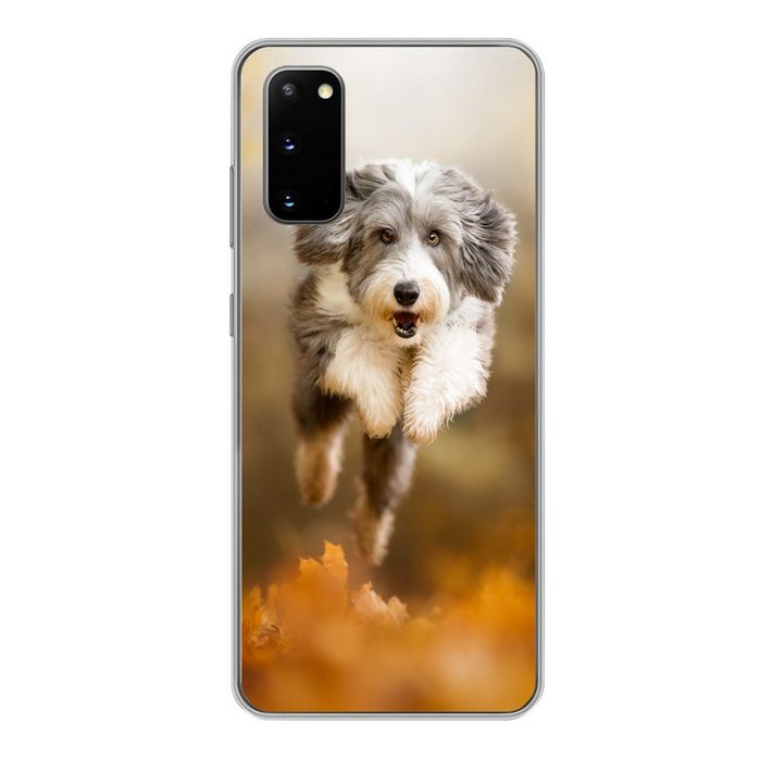 MuchoWow Handyhülle Hund - Laub - Herbst Phone Case Handyhülle Samsung Galaxy S20 Silikon Schutzhülle