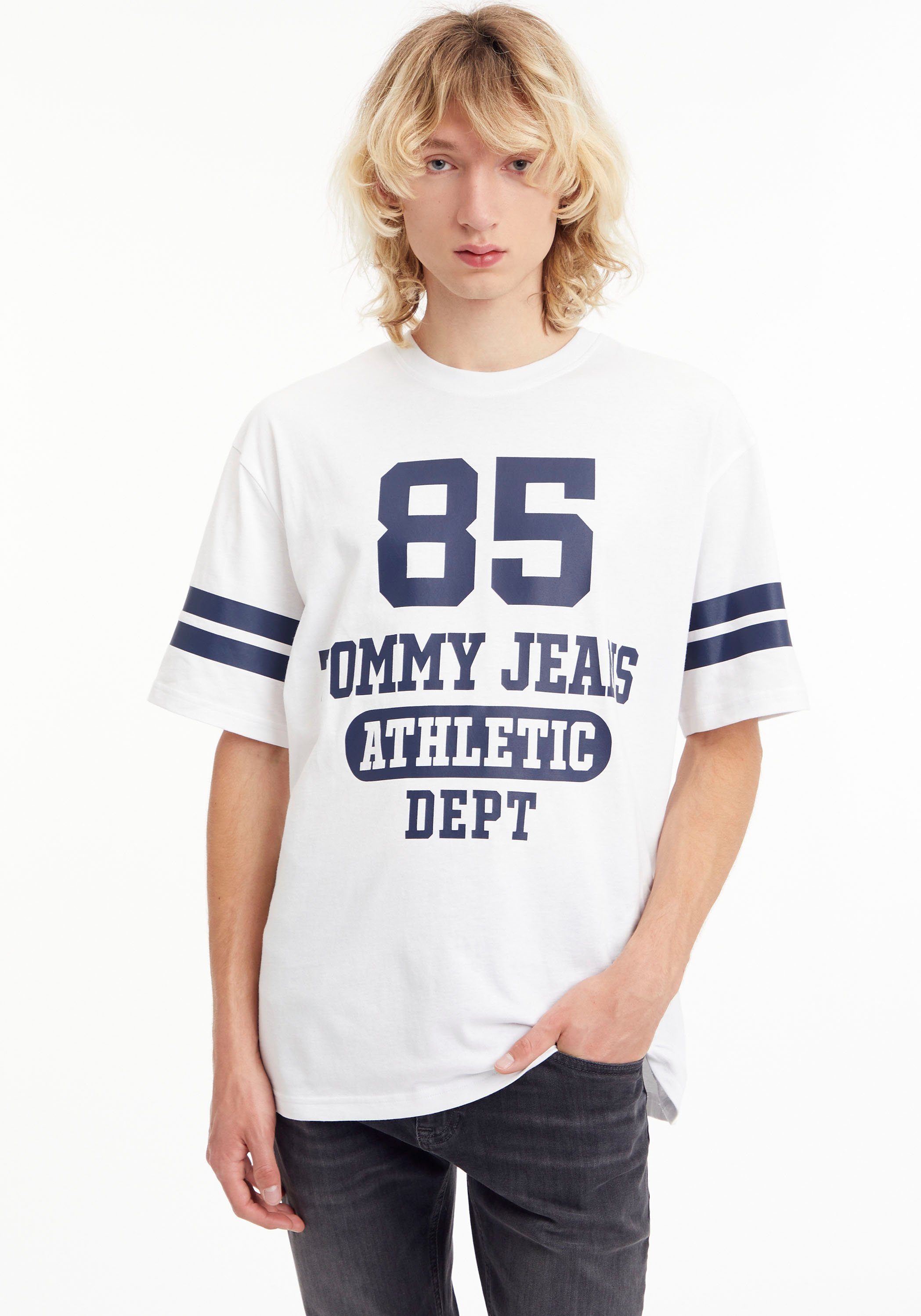Tommy Jeans T-Shirt TJM SKATER COLLEGE 85 LOGO White | T-Shirts