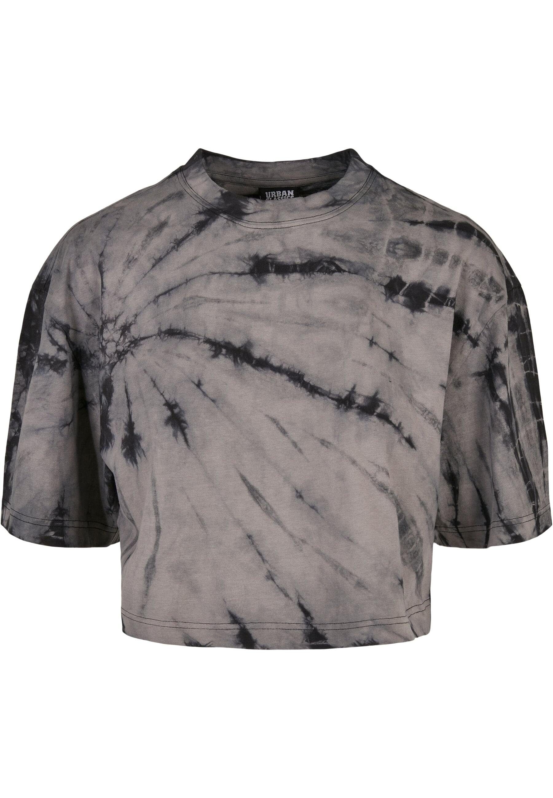 URBAN CLASSICS Kurzarmshirt Urban Classics Damen Ladies Oversized Cropped Tie Dye Tee (1-tlg)