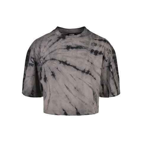 URBAN CLASSICS Kurzarmshirt Urban Classics Damen Ladies Oversized Cropped Tie Dye Tee (1-tlg)