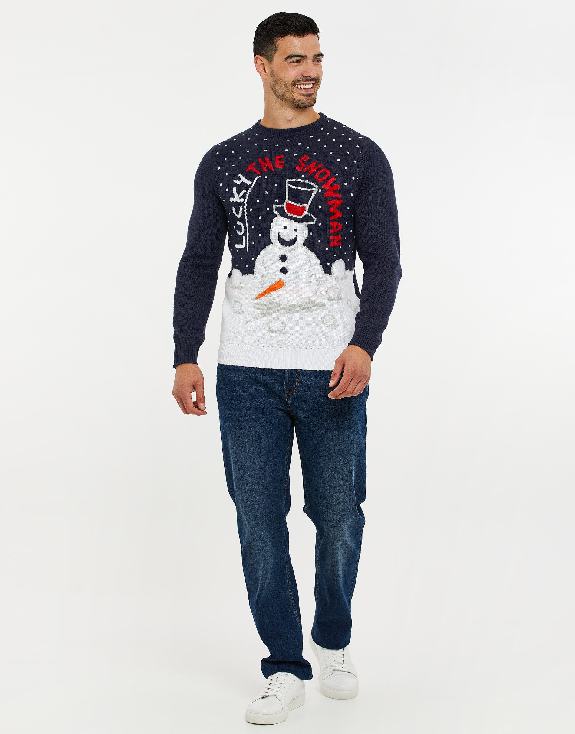 Threadbare Rundhalspullover THB Xmas Jumper Helsinki mit winterlichem Motiv günstig online kaufen
