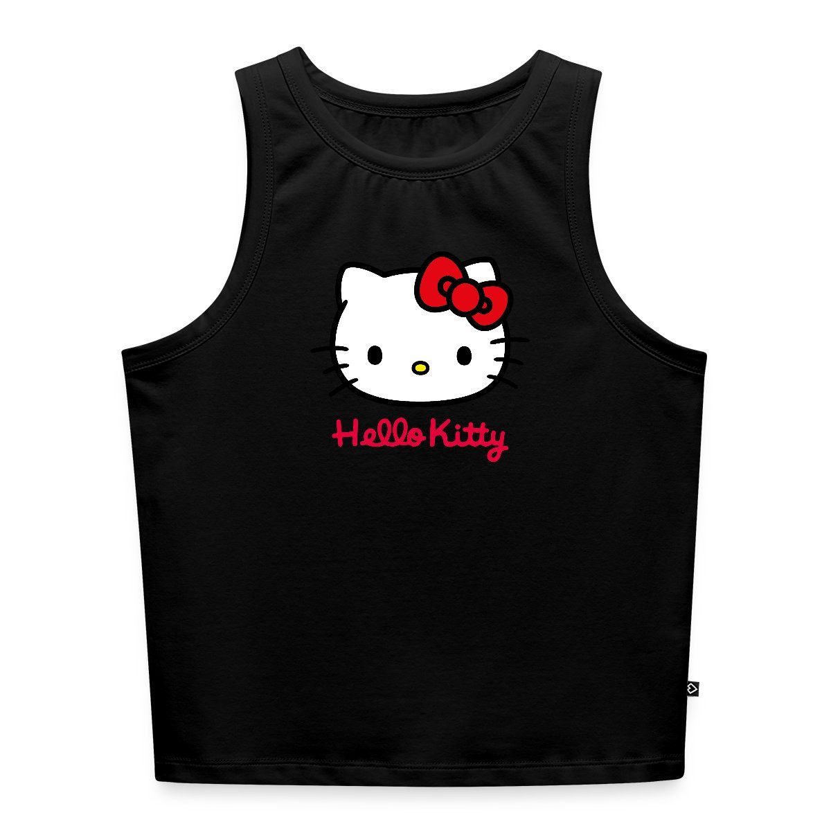 Spreadshirt T-Shirt Hello Kitty Klassisch Mit Schriftzug Frauen Cropped Tank Top (1-tlg)