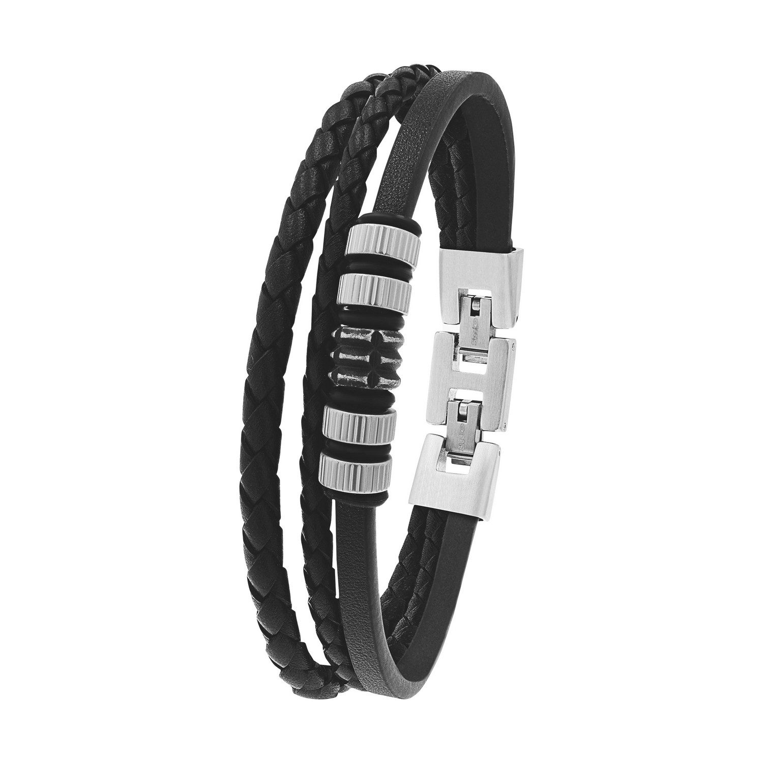 TOM TAILOR Lederarmband Schmuck Geschenk Edelstahl Leder Kautschuk