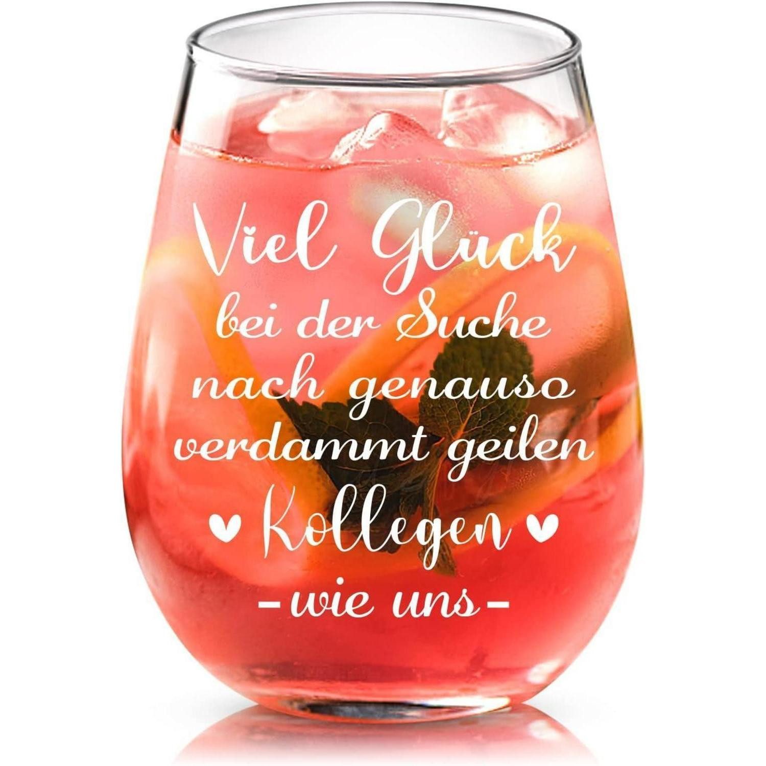 LuxusKollektion Weinglas Weinglas 450 ml Abschiedsgeschenk Dankeschön Jobwechsel Für Kollegen, Glas