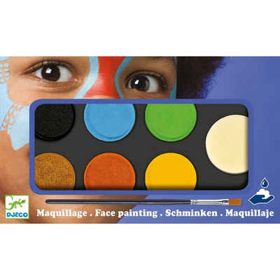 DJECO Theater Schminkpalette Palette mit 6 verschiedenen Kinder Schminkfarben