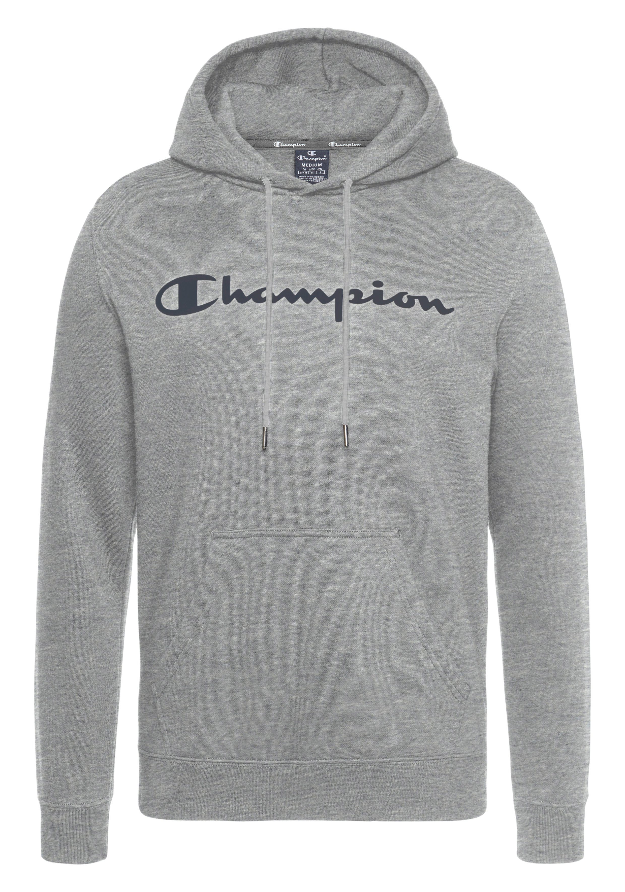 Brust Champion Hooded Sweatshirt, Logoschriftzug Kapuzensweatshirt der auf