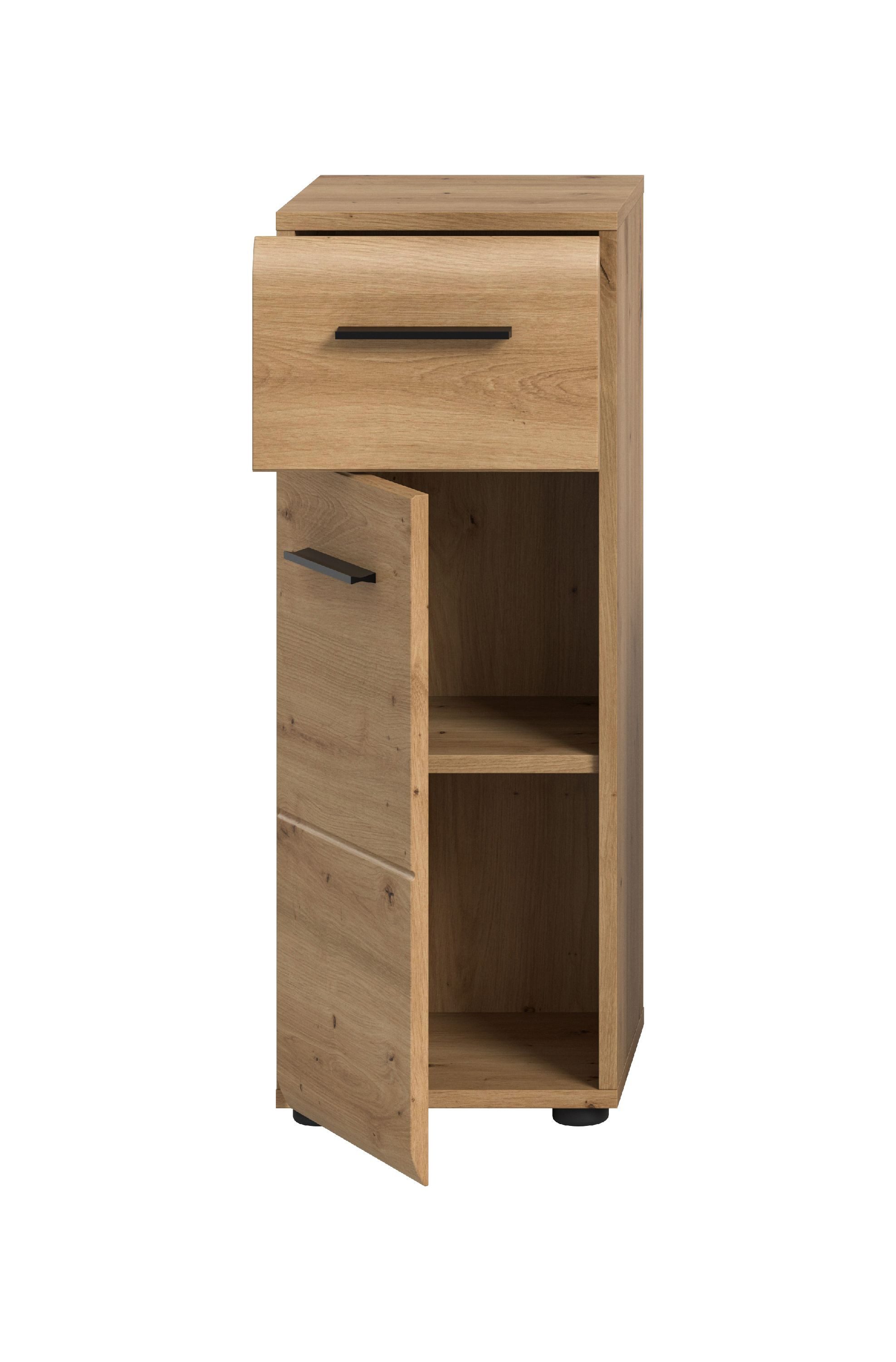 xonox.home Stauraumschrank Artisan Oak Nachbildung Melamin beschichtet modern 30x80x30 cm
