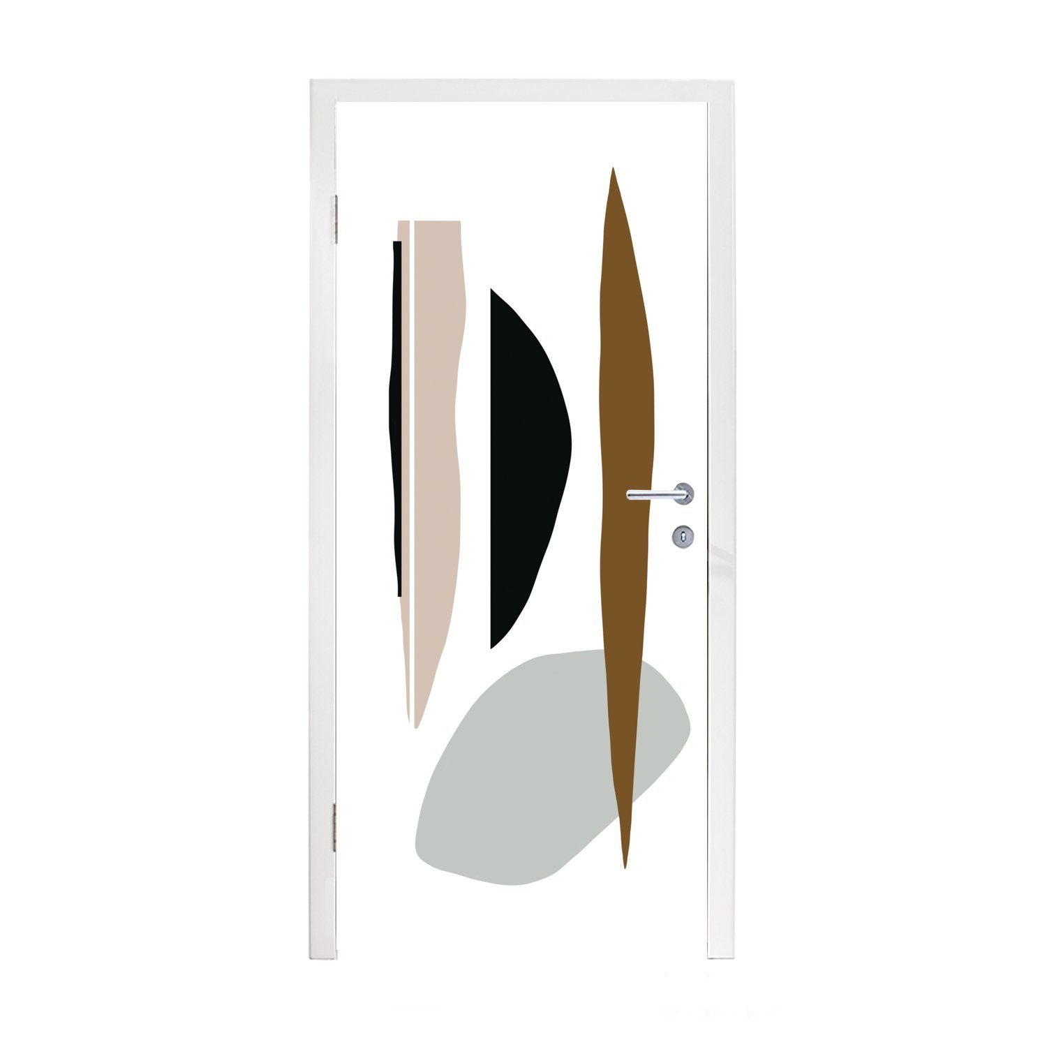 - Tür, Matt, für bedruckt, - Design, Türtapete Fototapete Abstrakt MuchoWow Pastell St), 75x205 Türaufkleber, (1 cm