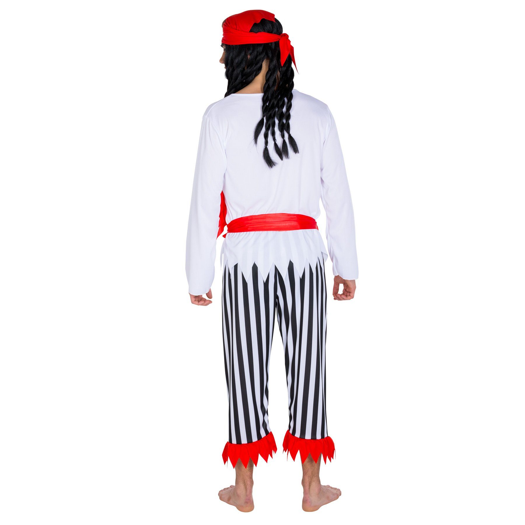 dressforfun Piraten-Kostüm Herrenkostüm Pirat Kapitän einäugiger Henry, Elastische Jersey-Hose mit Gummizug