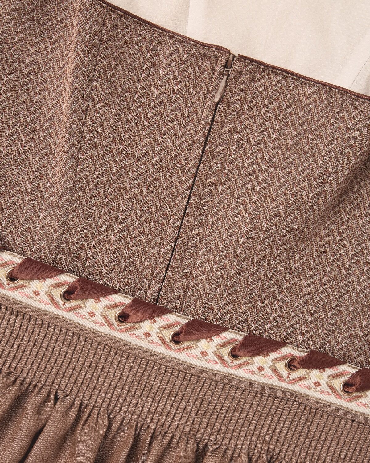KRÜGER COLLECTION Dirndl Midi Dirndl mit Struktur