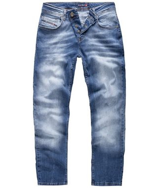 Rock Creek Straight-Jeans Herren Jeans Stonewashed Blau RC-2358