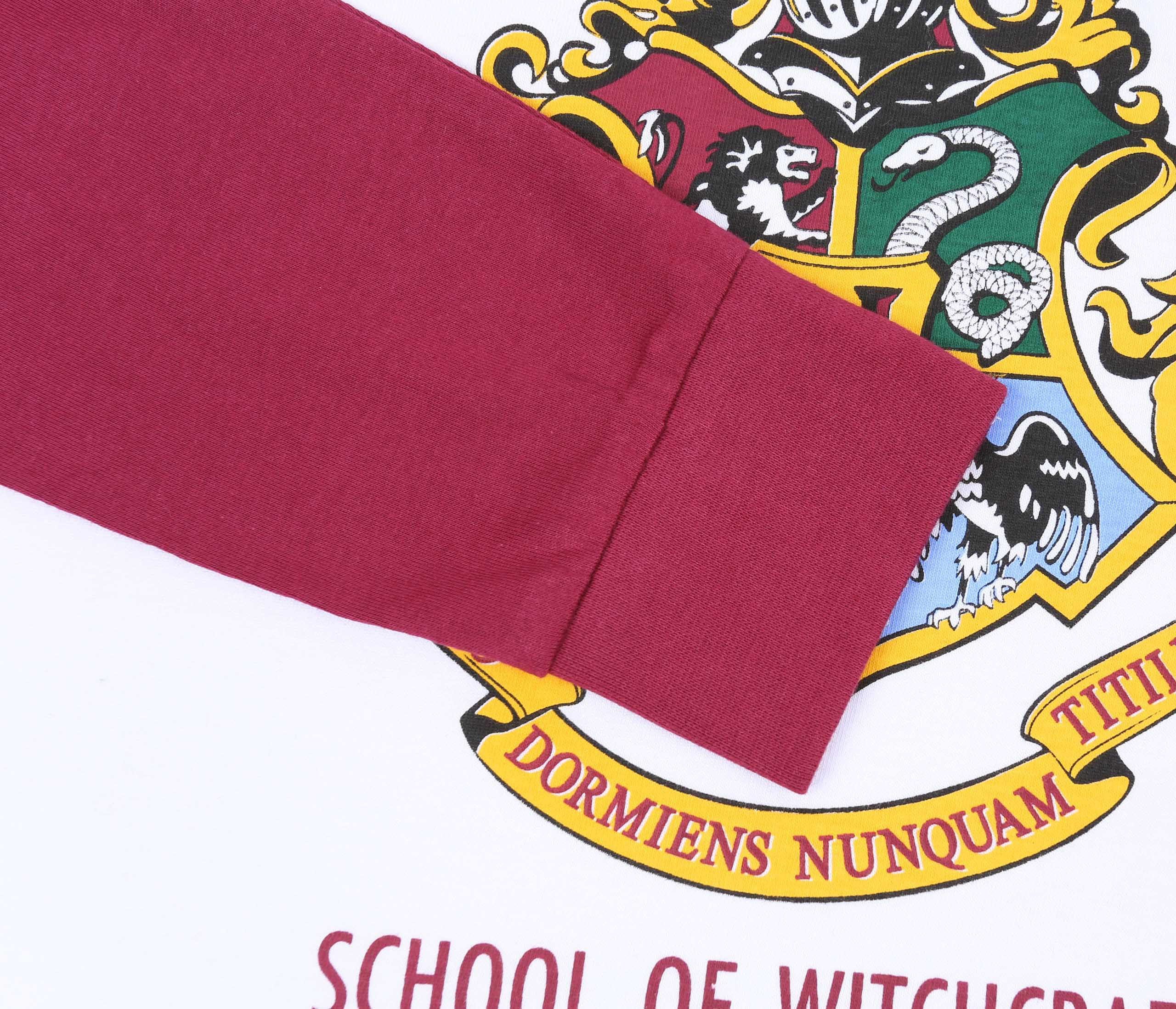 Sarcia.eu Pyjama Weiß-dunkelrotes Pyjama mit Sternenmuster Harry Potter 6 Jahre