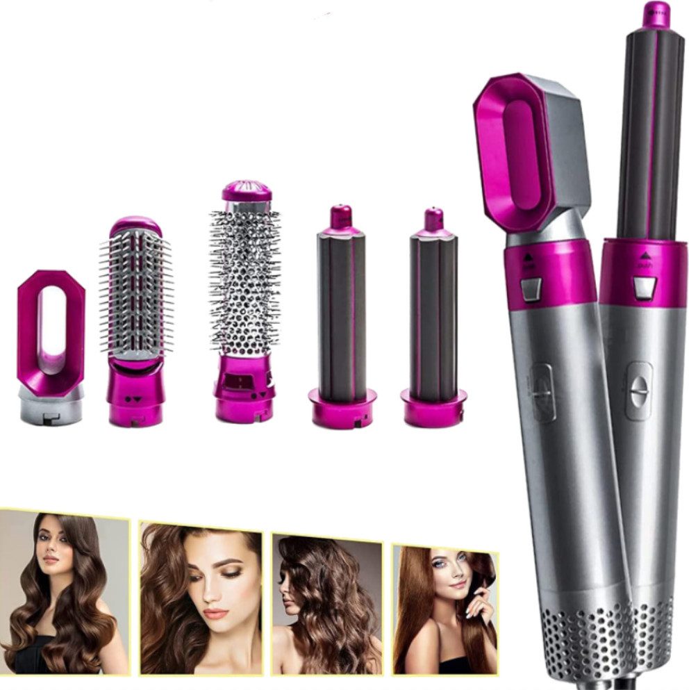 BlingBin Heißluft-Haarglätter 5-in-1 Multifunktionales Haarstyling-Werkzeug,Haarglätter, 5 IN 1, Hairstyler für Alle Haartypen, Trocknen, Glätten, Locken