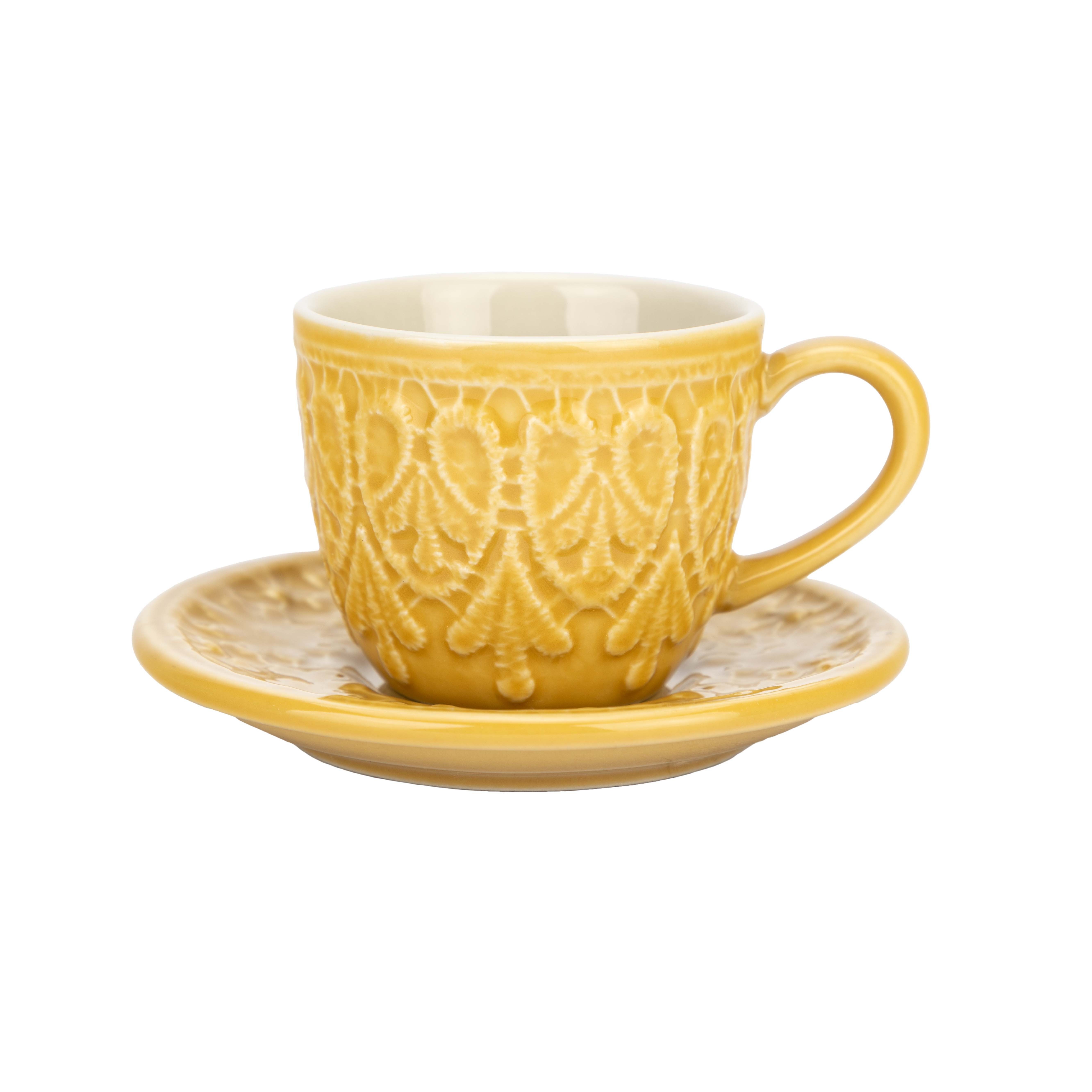 El Puente Espressotasse Espressotasse mit Untertasse "Bloom", Handmade, Keramik, Fair Trade