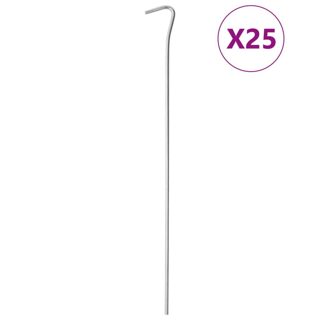 vidaXL Zeltstange Zeltheringe 25 Stk. 30 cm Ø4 mm Verzinkter Stahl, (25-St)