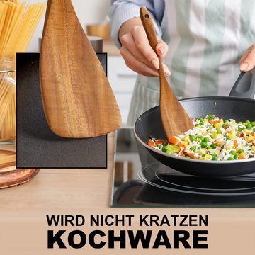 DOPWii Kochbesteck-Set Küchenhelfer Set Holz,7teiliges Set,hitzebeständig,antihaftbeschichtet (7-tlg)