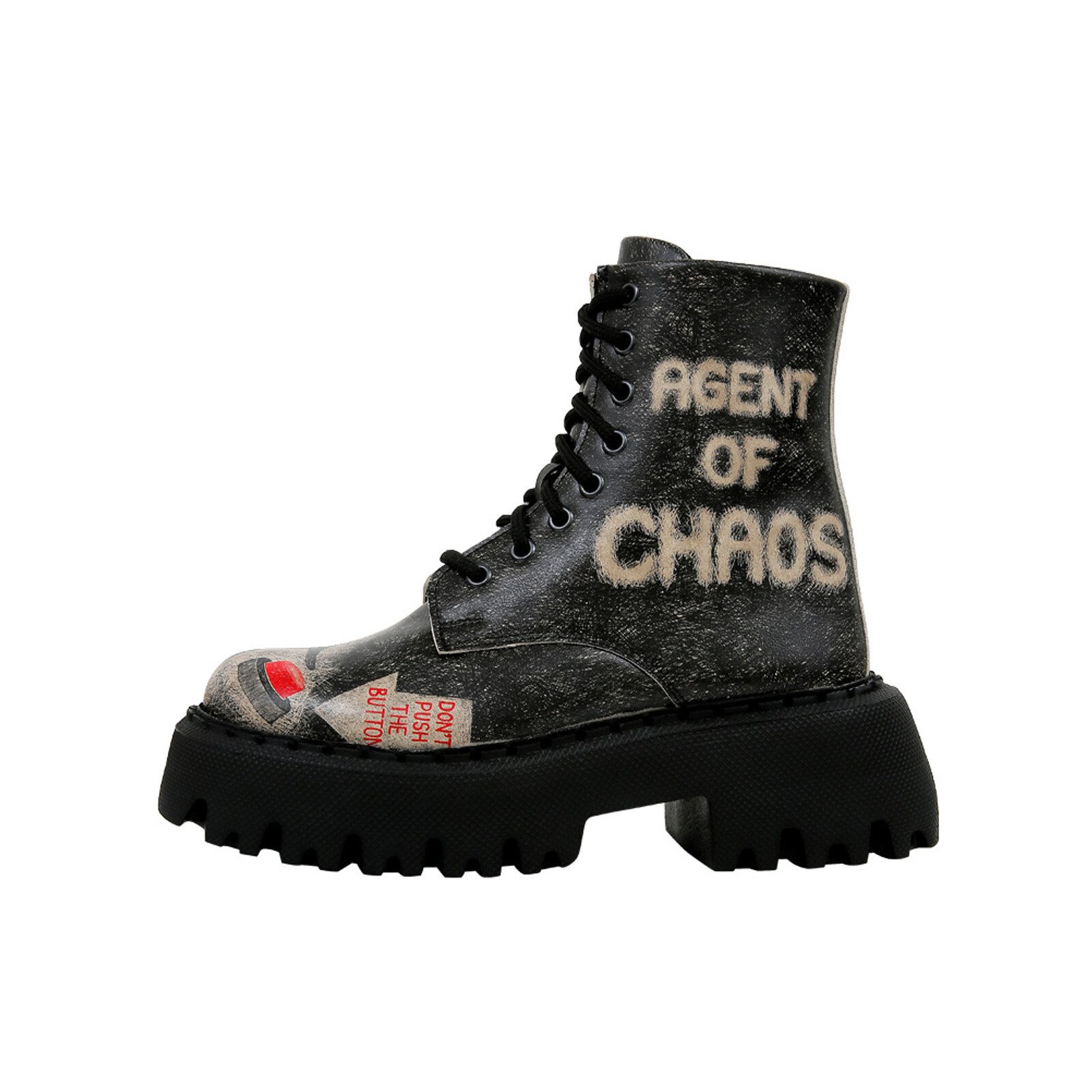 DOGO Navy Schnürstiefel Черевики Agent Of Chaos Damen Stiefeletten Chelseaboots Handgefertigt