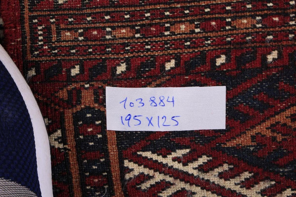 Orientteppich 5 Afghan mm rechteckig, 125x195 Bukhara Orientteppich, Höhe: Nain Trading, Handgeknüpfter