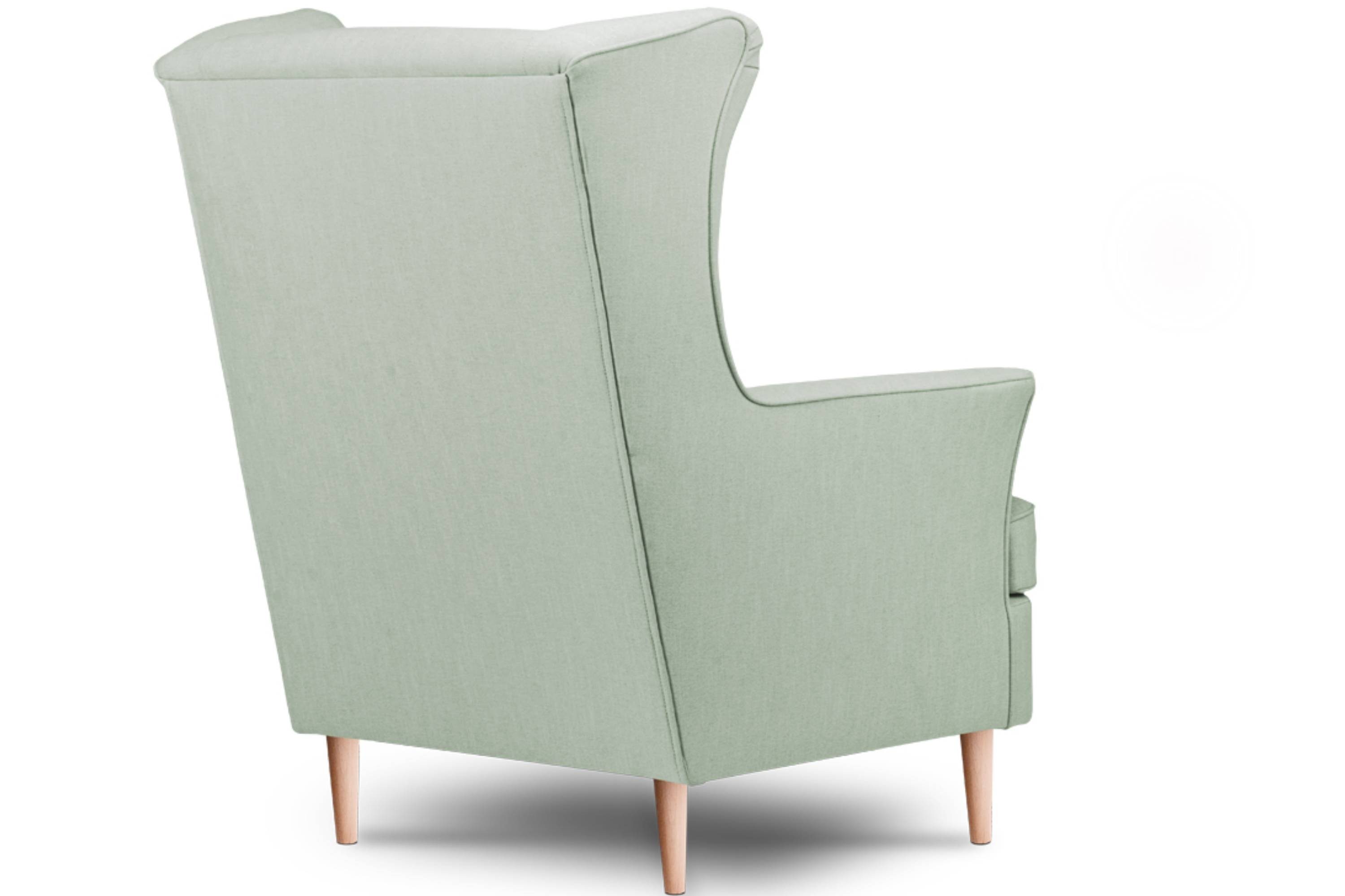 inklusive Konsimo Kissen STRALIS Sessel, Ohrensessel dekorativem Design, zeitloses Füße, hohe