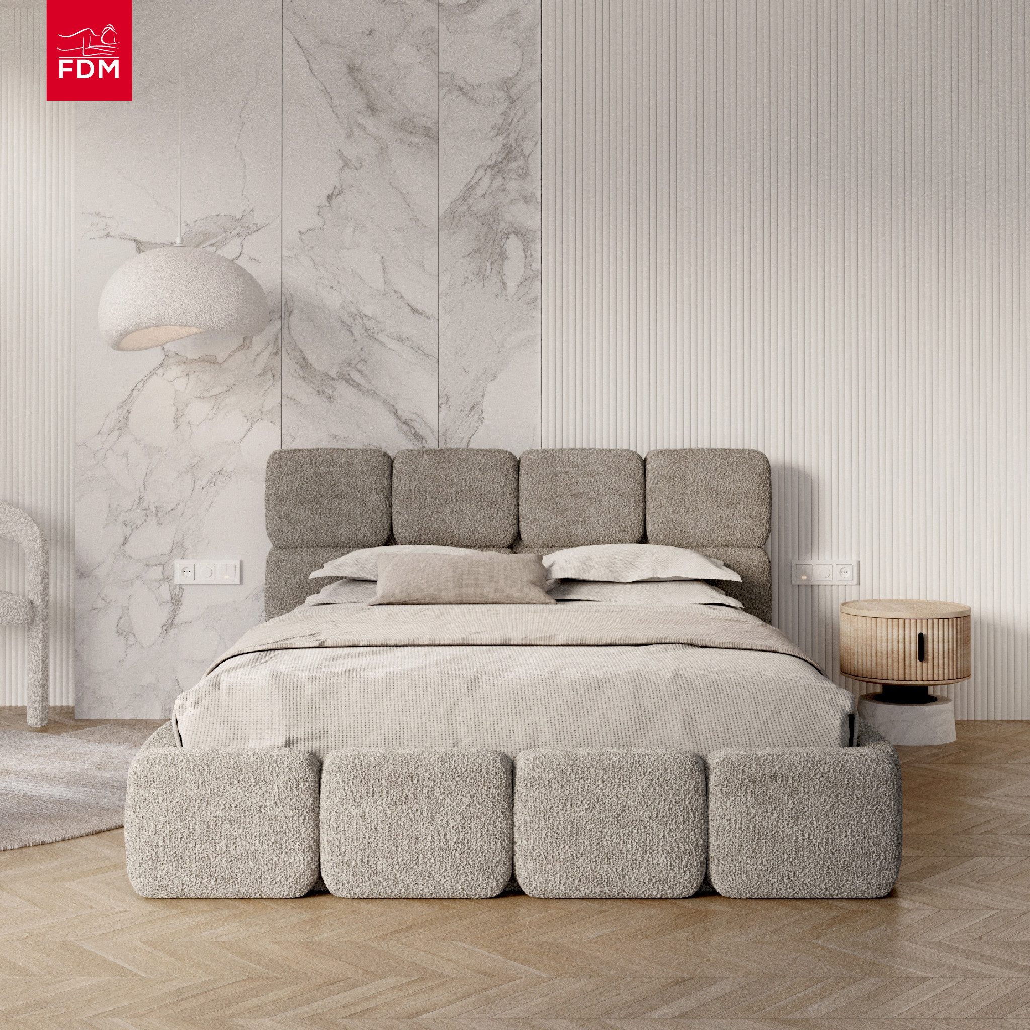 FDM Polsterbett CLOUDY Bettgestell Bett 140x200, günstig online kaufen