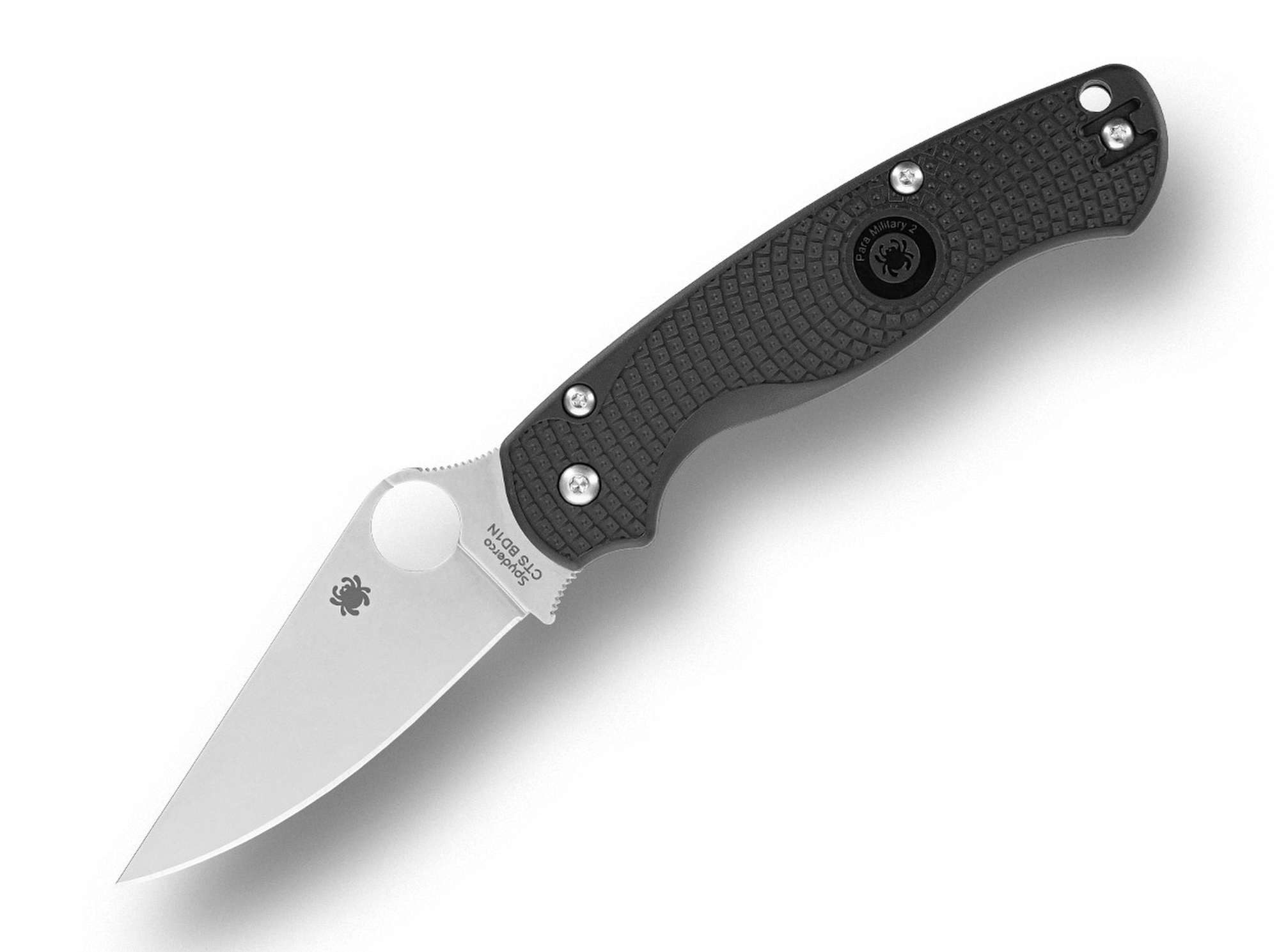 Spyderco Taschenmesser Spyderco Para Military 2 Lightweight CTS BD1N Black FRN PlainEdge USA
