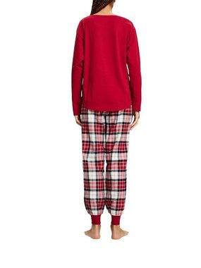 Esprit Pyjama Pyjama-Set aus kariertem Flanell