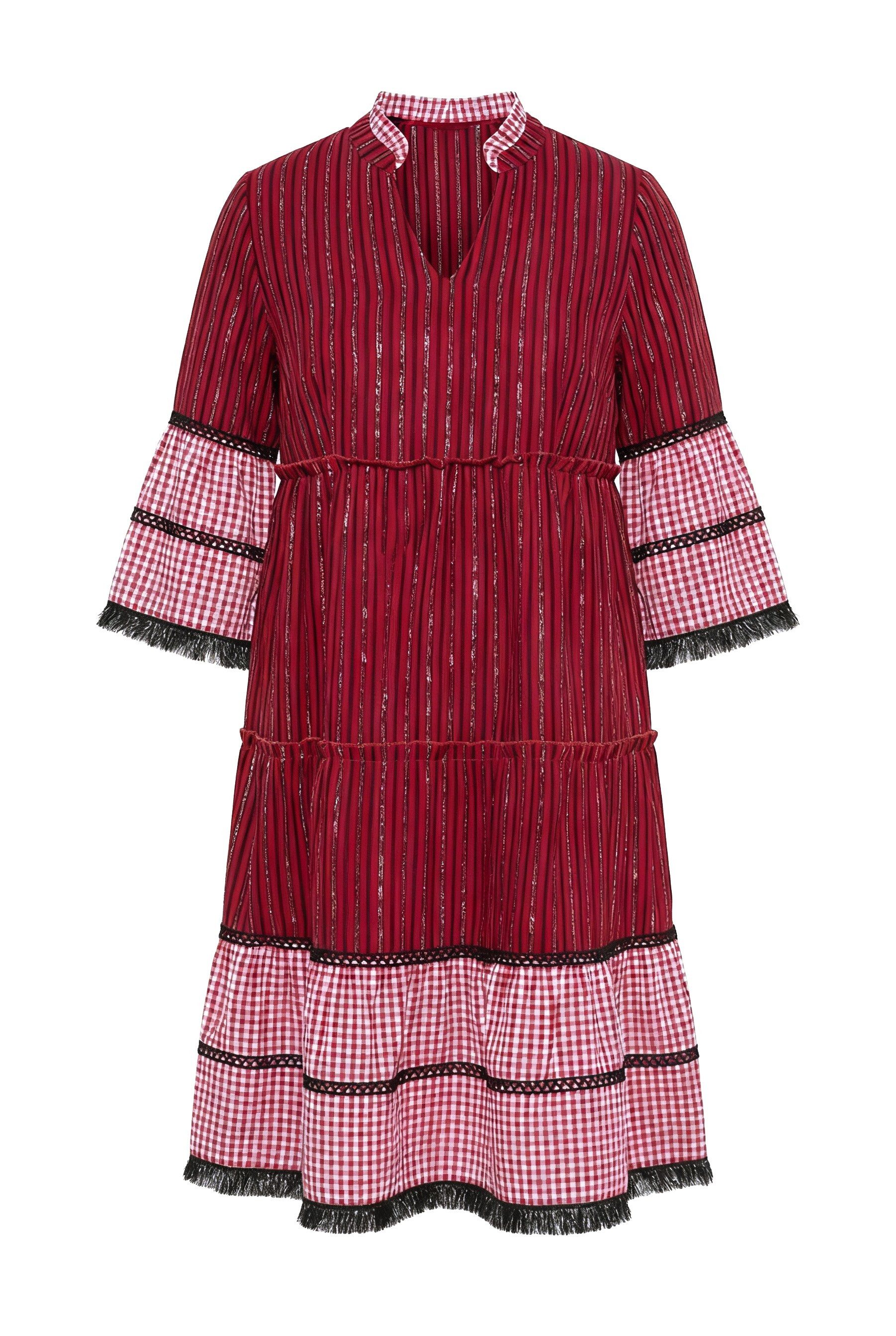 Angel of Style Jerseykleid Maxikleid Jacquard-Mix 3/4-Ärmel