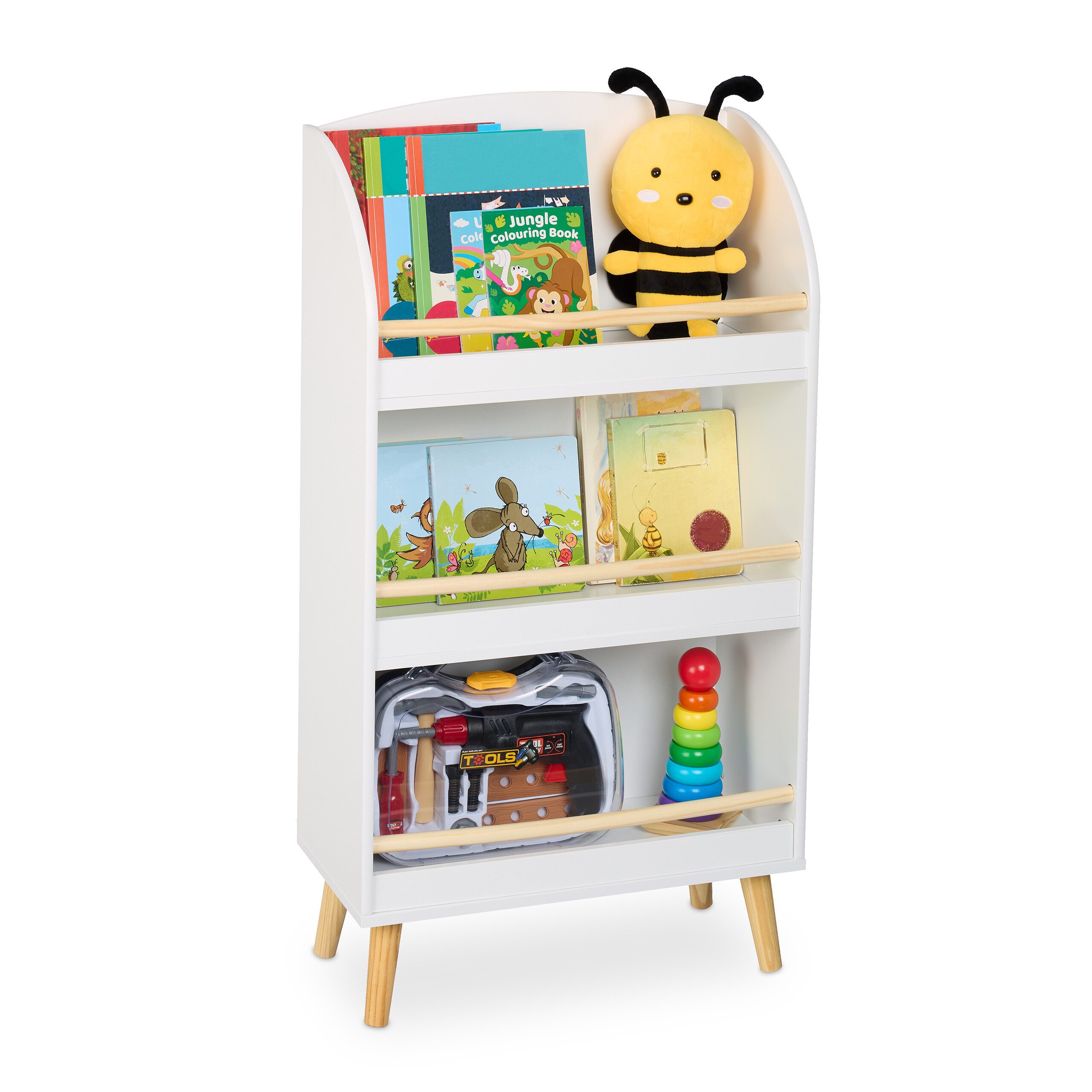 relaxdays Bücherregal Kinder mit 3 Fäch günstig online kaufen