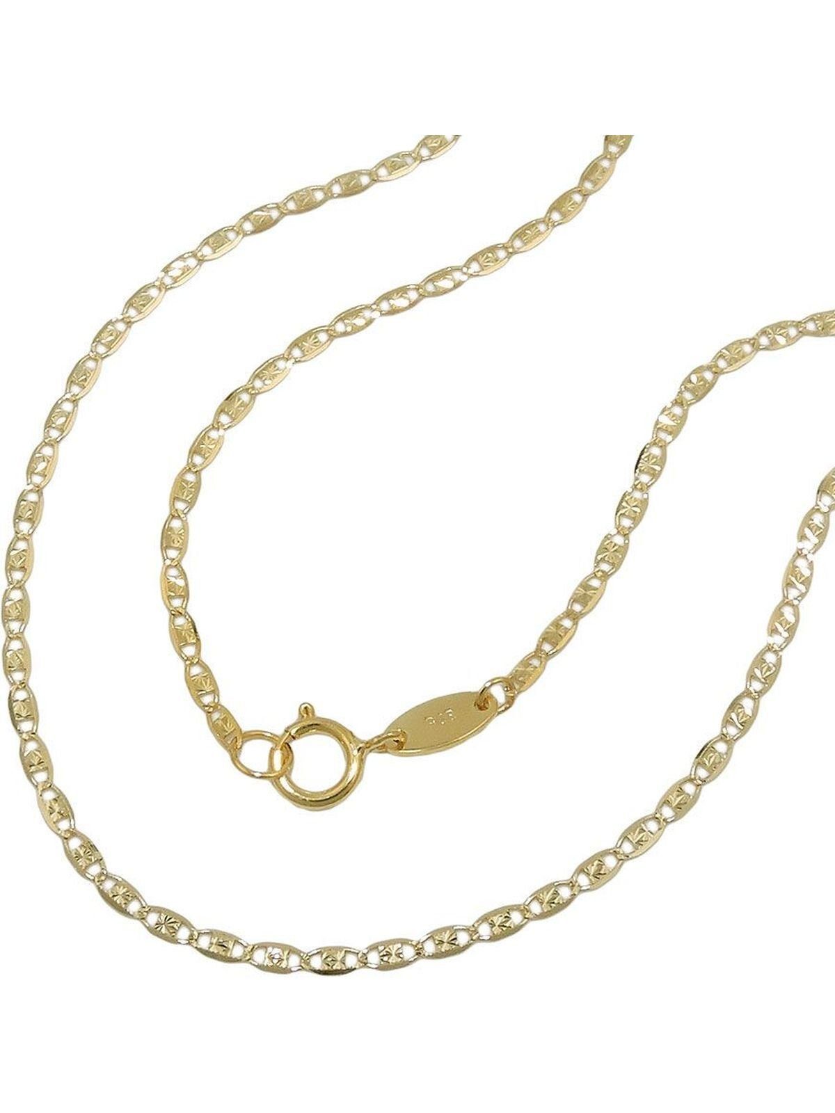 Fantasiekette GOLD 1,5mm (1-tlg) Kette 45cm Goldkette Gallay 9Kt Collier