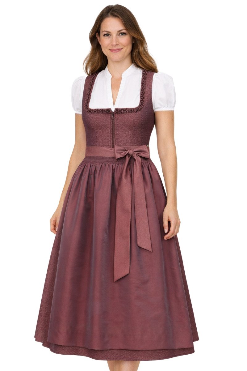 MarJo Dirndl Midi Dirndl 2tlg. - ELCHINGEN - mahagoni