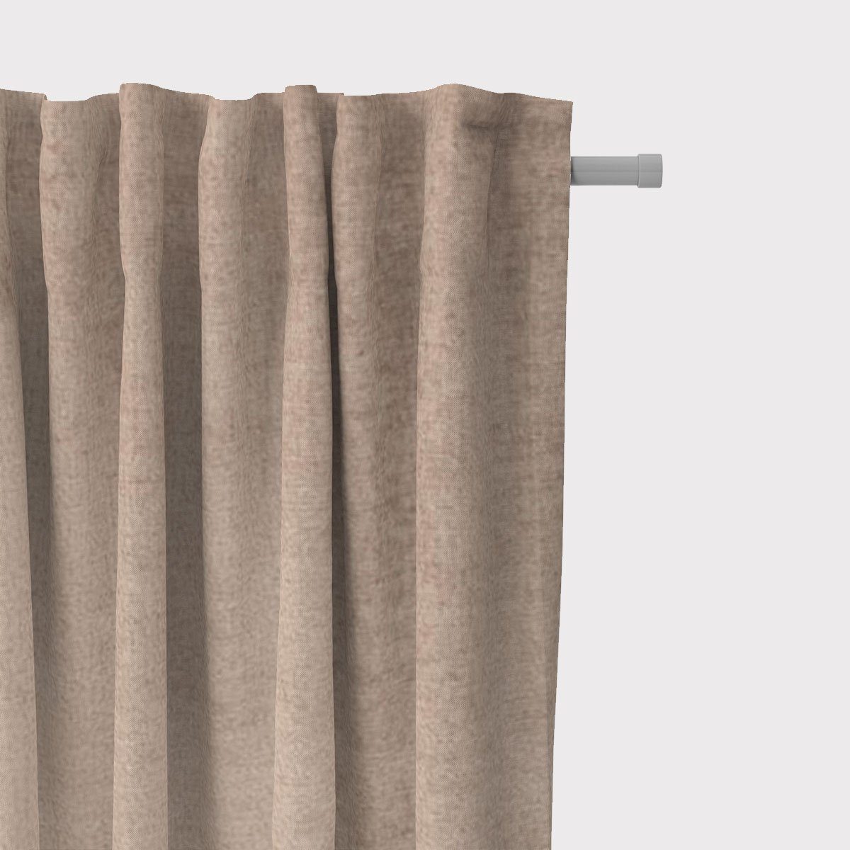 SCHÖNER LEBEN. Vorhang SCHÖNER LEBEN. Vorhang Thermovorhang Soft Teddy Deluxe beige 245cm, Smokband, blickdicht, Polyester, handmade