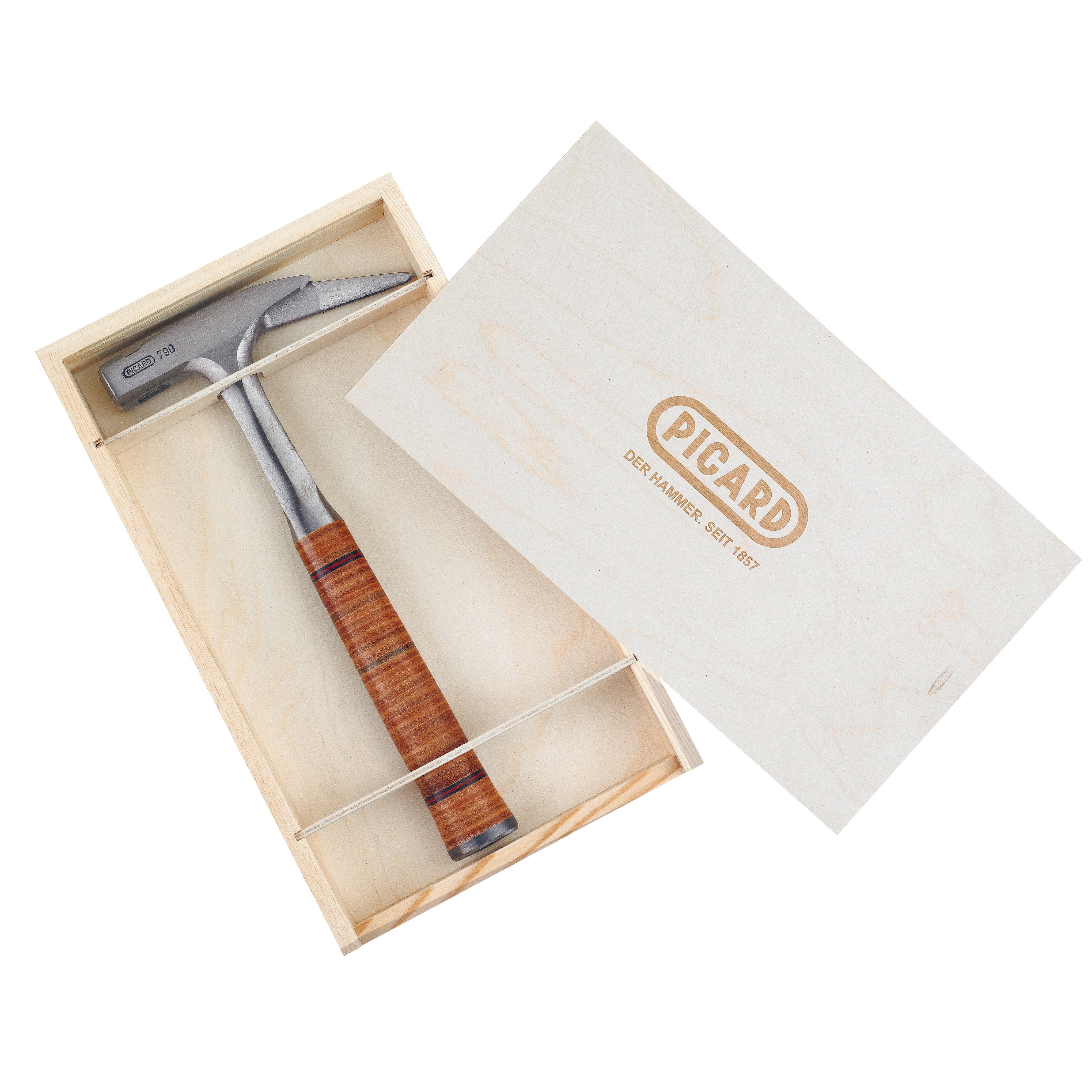 Latthammer PICARD Ganzstahl-Latthammer Nr. 790 glatt DIN 7239 mit Holzkiste