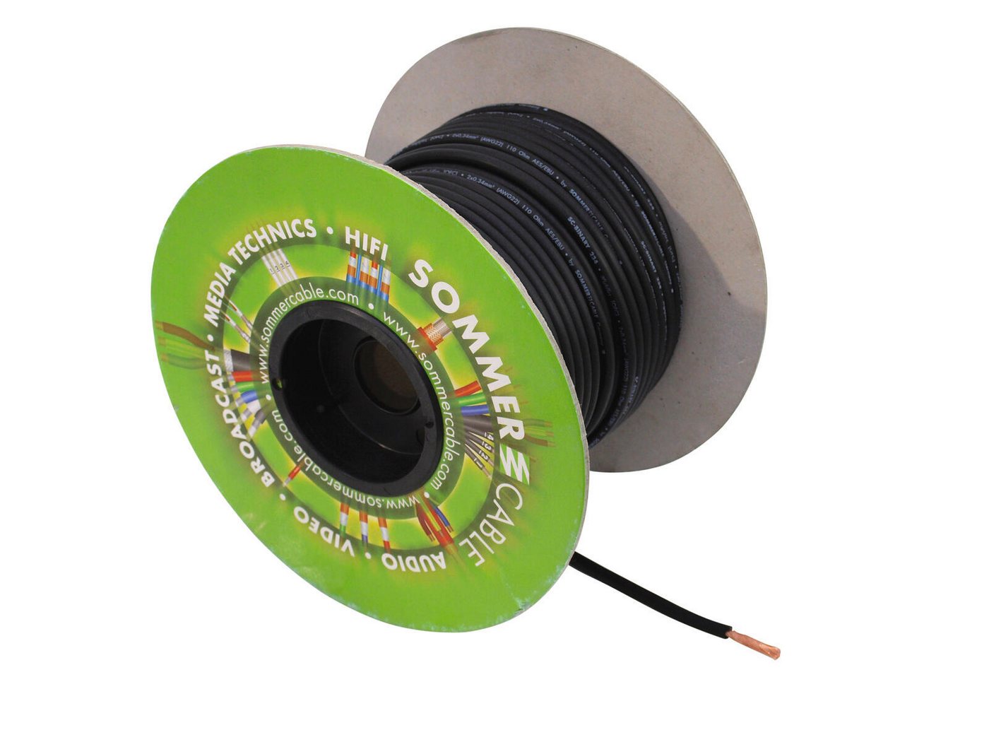 Thumbnail - Sommer Cable SOMMER CABLE DMX Kabel 2x0,34 100m sw BINARY 234 Lampen-Verbindungskabel, (10000 cm)