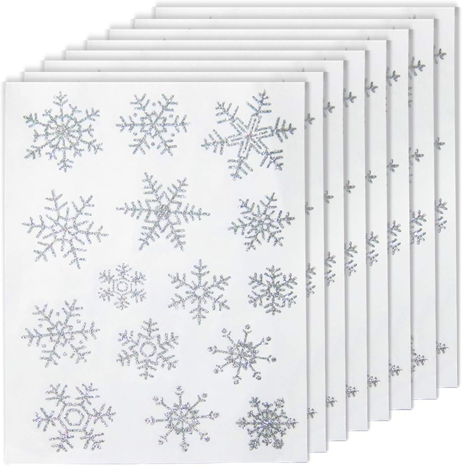 FELIXLEO Fensterdekoration 120 Stück weihnachtliche Schneeflocken-Fensterau günstig online kaufen