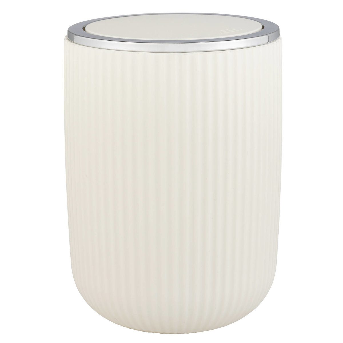WENKO Kosmetikeimer Abfalleimer für Badezimmer AGROPOLI, 20 cm, grau, WENKO