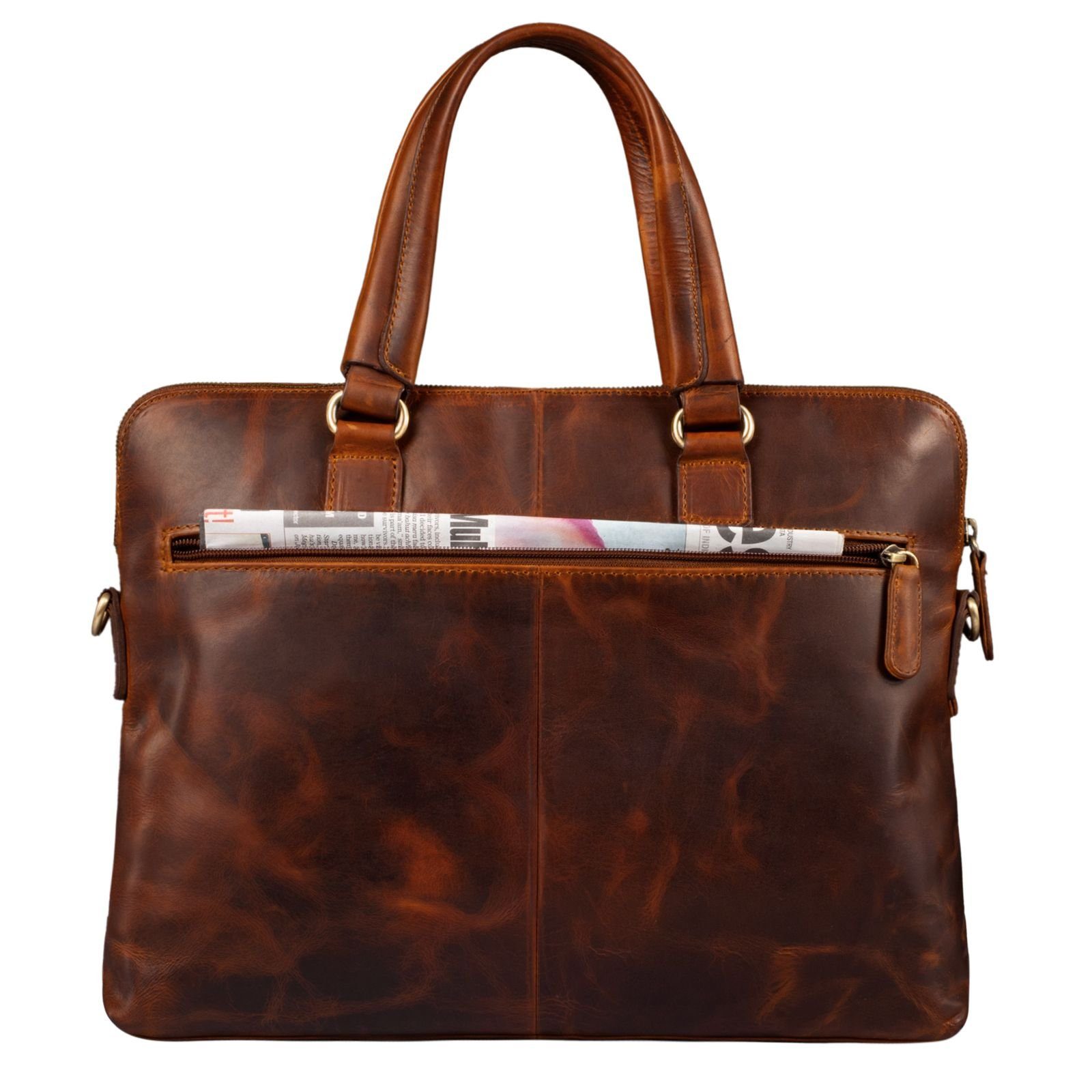 Handtasche - Damen STILORD kara Leder cognac "Lory" Aktentasche