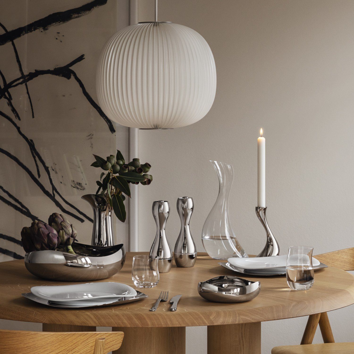 Georg Jensen Obstschale Cobra Klein, Edelstahl