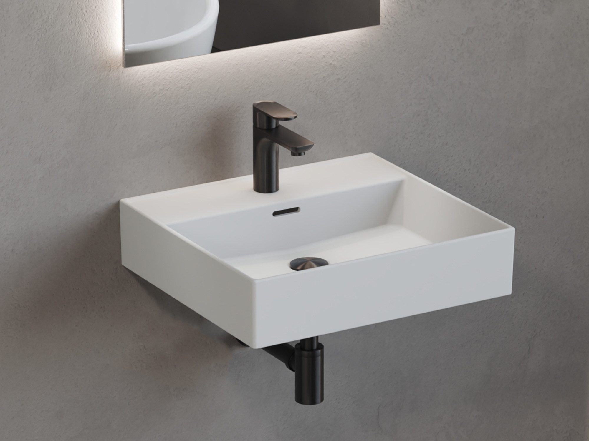 Aqua Bagno Waschbecken Aufsatzwaschbecken wandhängend 50cm günstig online kaufen