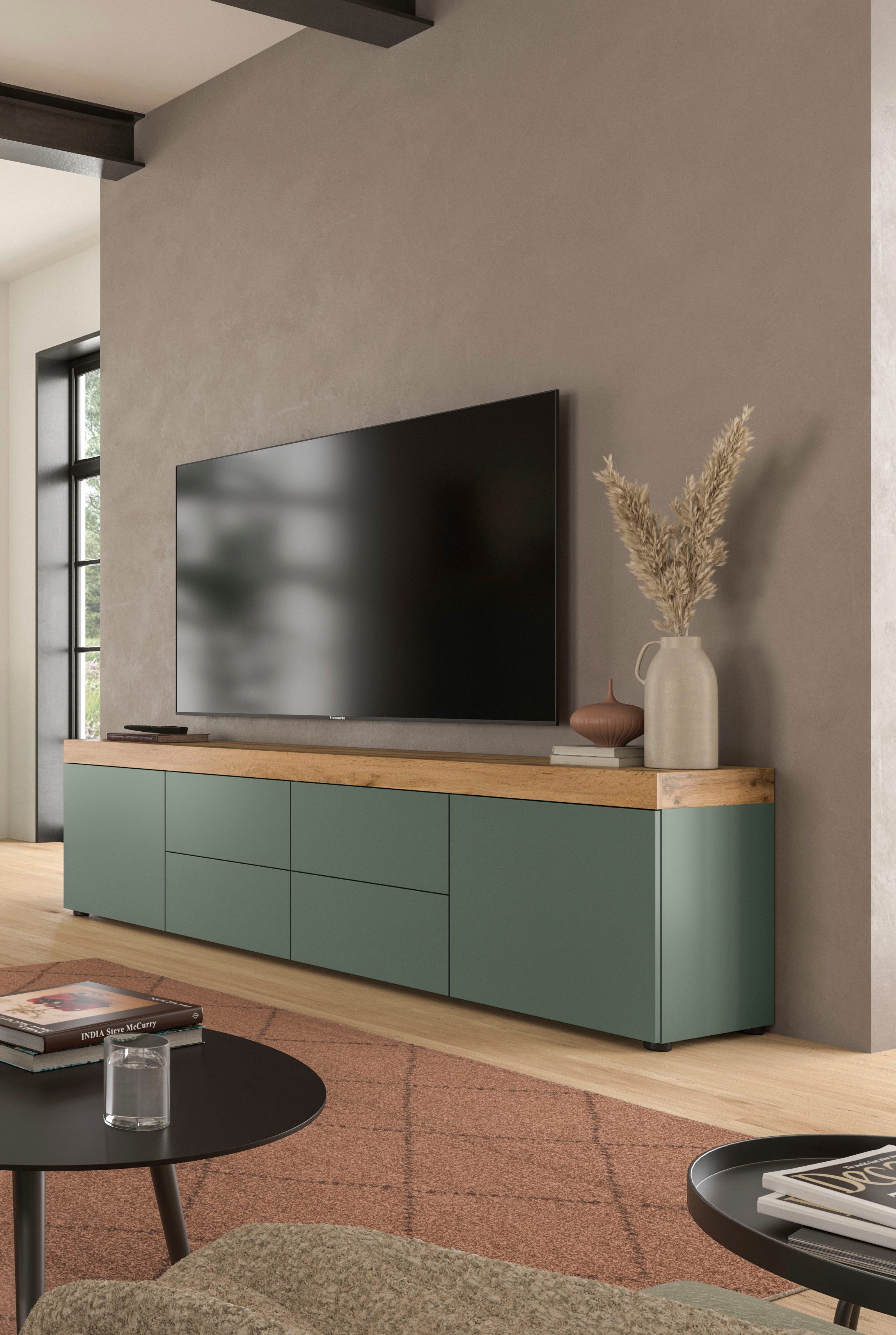 OTTO home Lowboard MAMBO (1 St., 2 farbige Ausführung, in verschiedenen Farben erhältlich), Lowboard, TV Unterschrank, Tv-Schrank, Wohnzimmer