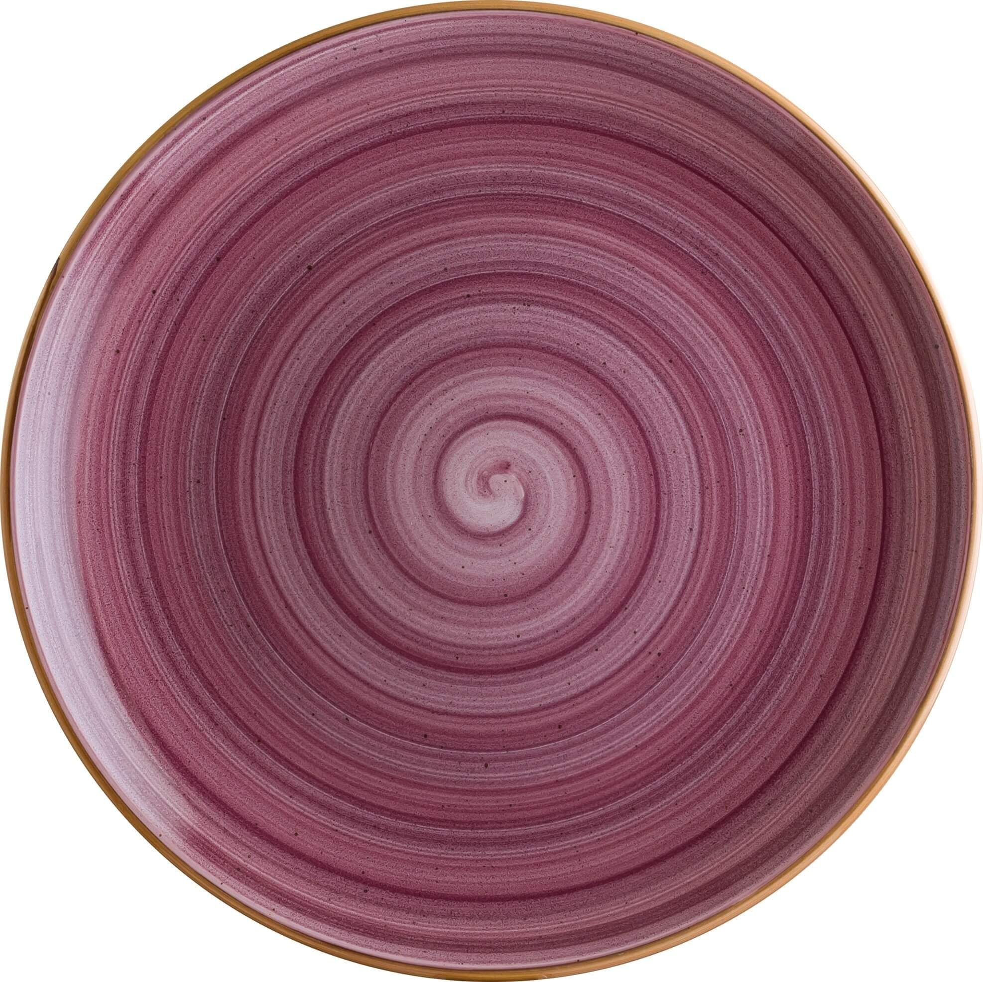 Bonna Frühstücksteller Aura Blackberry Gourmet 25cm 3cm Lila Speiseteller, (6 St), ABBGRM25DZ