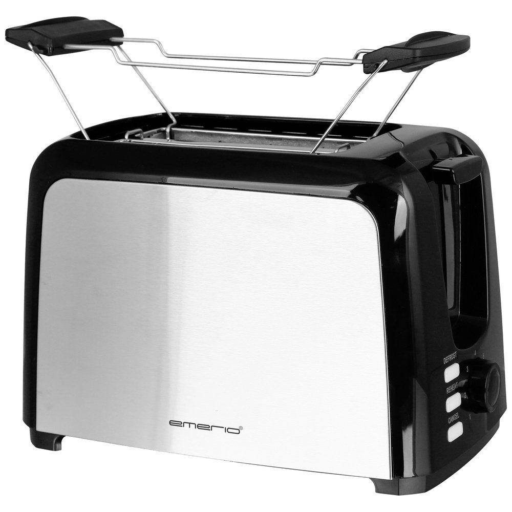 Emerio Toaster EMERIO TO-123924 Toaster mit Brötchenaufsatz Schwarz, 750.00 W