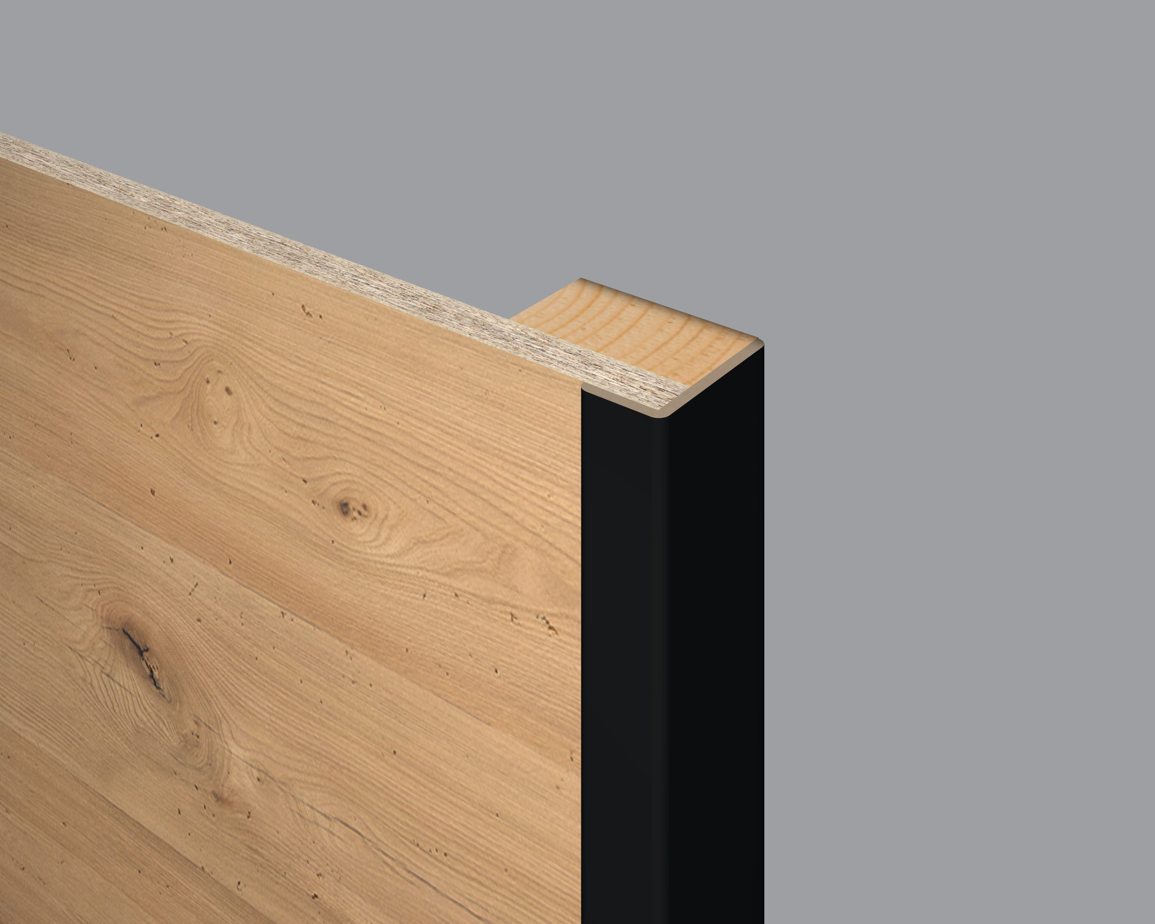 EGGER Abschlussleiste Winkelleiste Decowall WL537 schwarz, günstig online kaufen