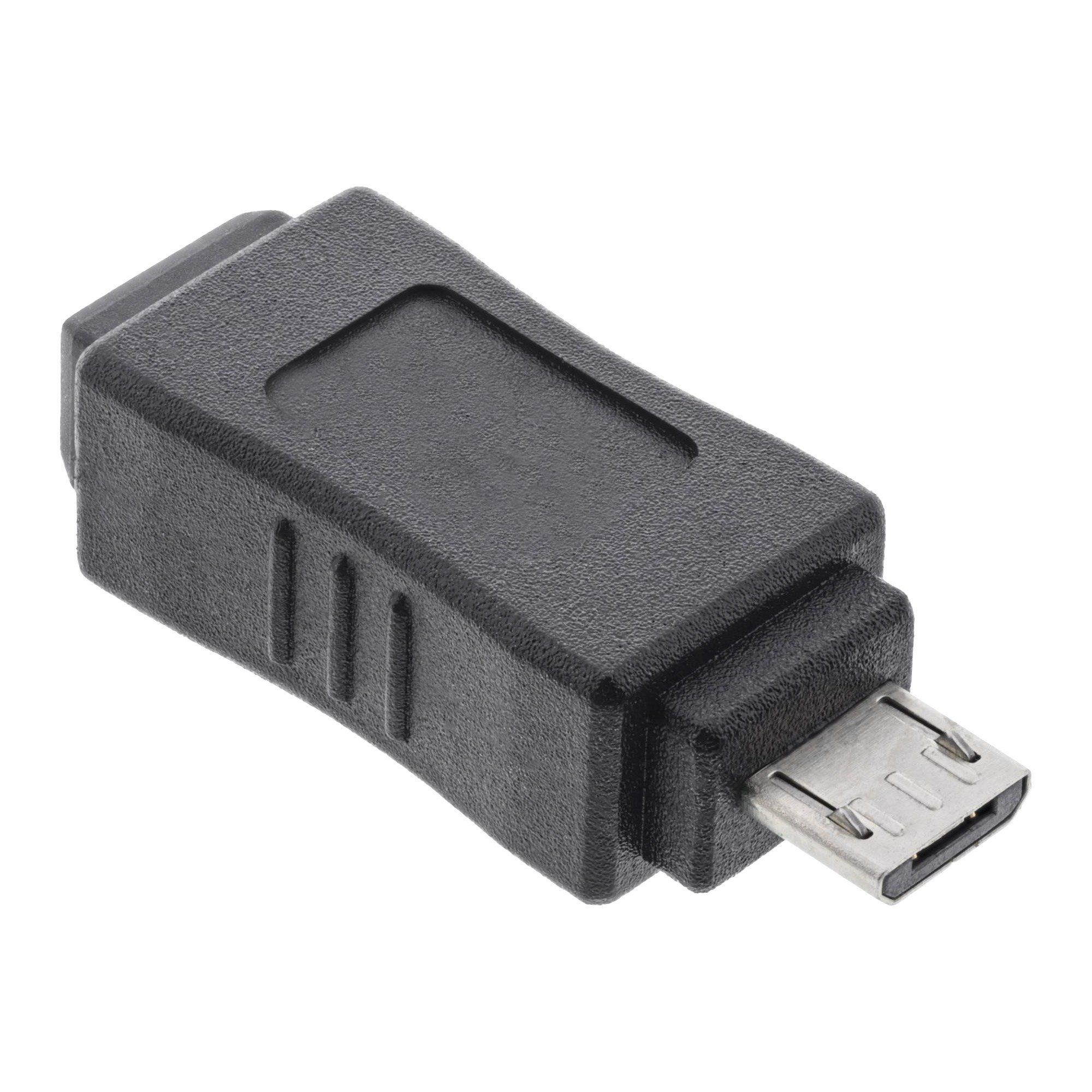 InLine® Micro-USB Adapter, Micro-B Stecker an Mini USB 5-pol Buchse USB-Adapter