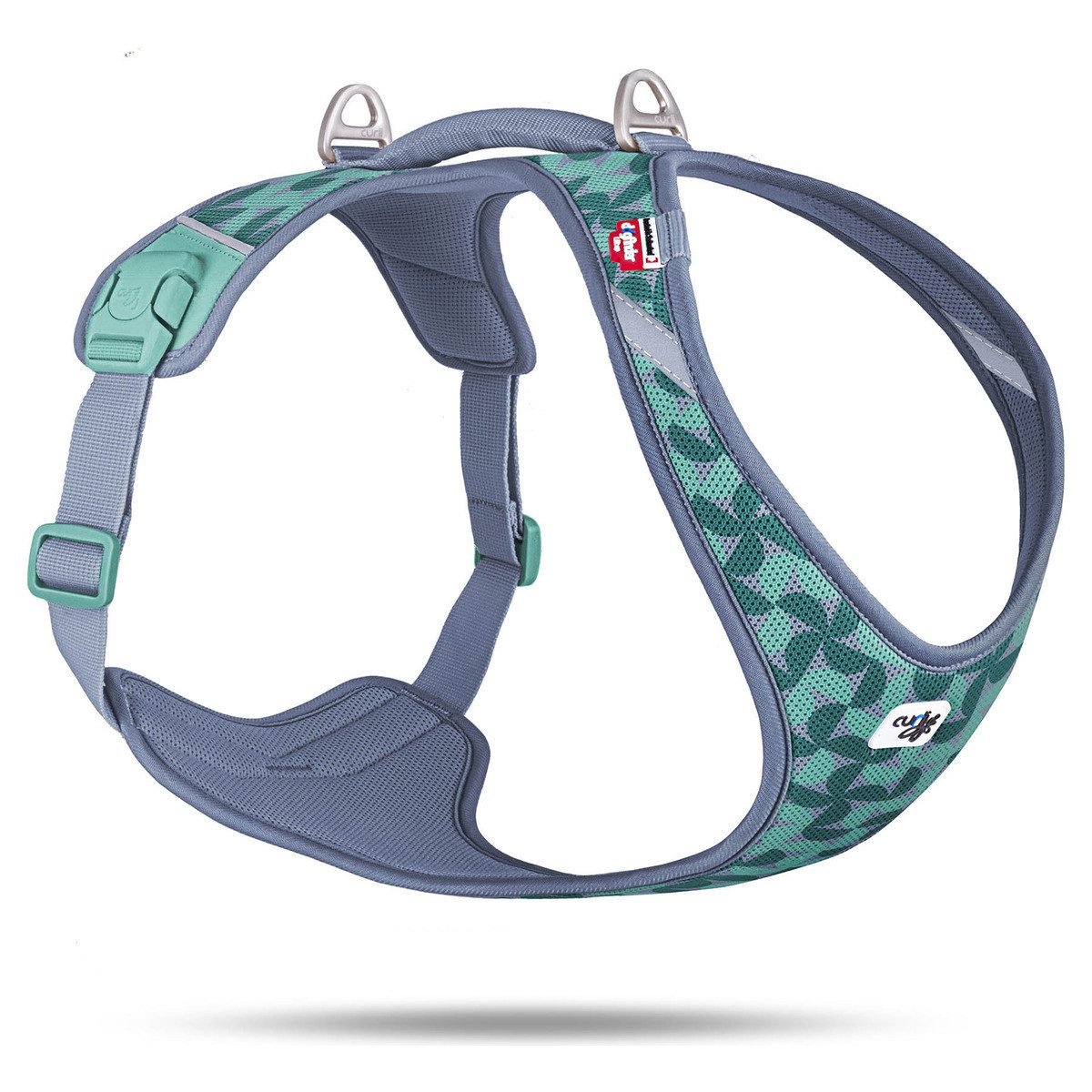Curli Hunde-Geschirr Belka Harness Air-Mesh Geschirr LE26 SemiCircle blau