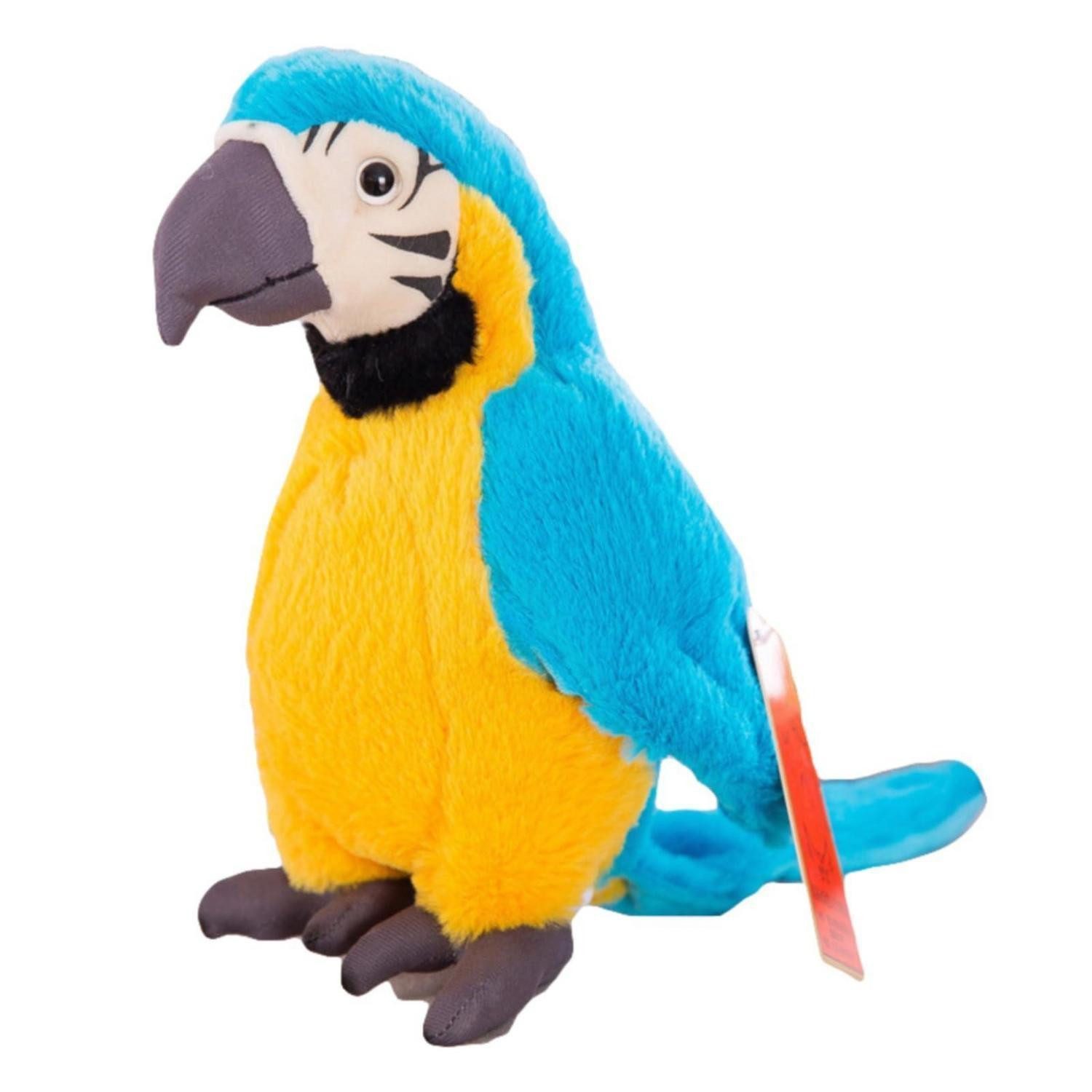 LuxusKollektion Kuscheltier Plüschtier Papagei Stofftier Plüschkissen 28cm Kuscheltier Blau