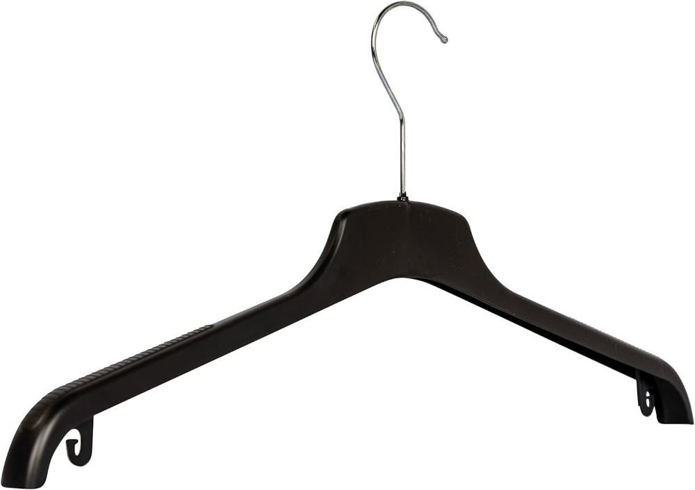 RSR Hangers Kleiderbügel CMG 47 cm Schwarz Anti-Rutsch Jacken Hemden Blusen, (20-tlg) – Bild 4 von 4