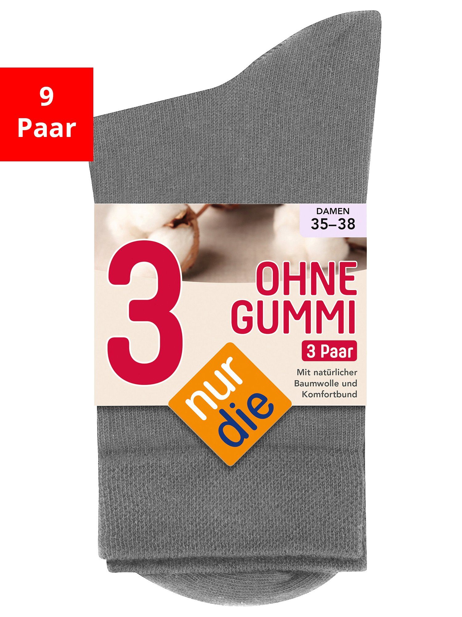 Nur Die Freizeitsocken Ohne Gummi (9-Paar)